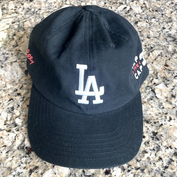 Other - LA Dodgers Black Dad Style Baseball Hat NWOT slide adjustable 100% Cotton